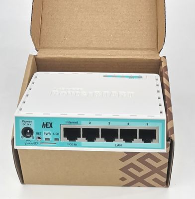 MikroTik RB750Gr3 (HEX 5) 5 พอร์ต Gigabit router 880MHz พร้อมพอร์ต USB